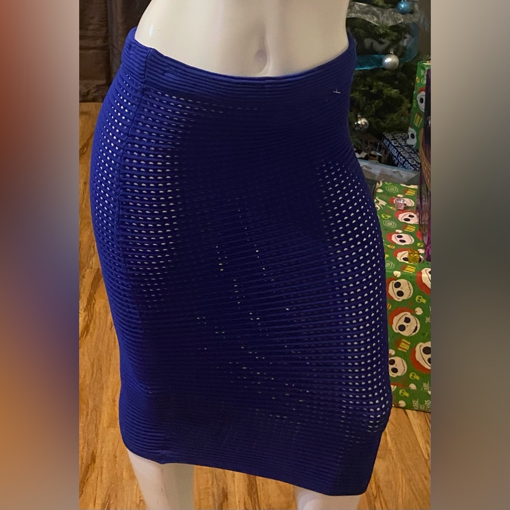See through pencil knit skirt